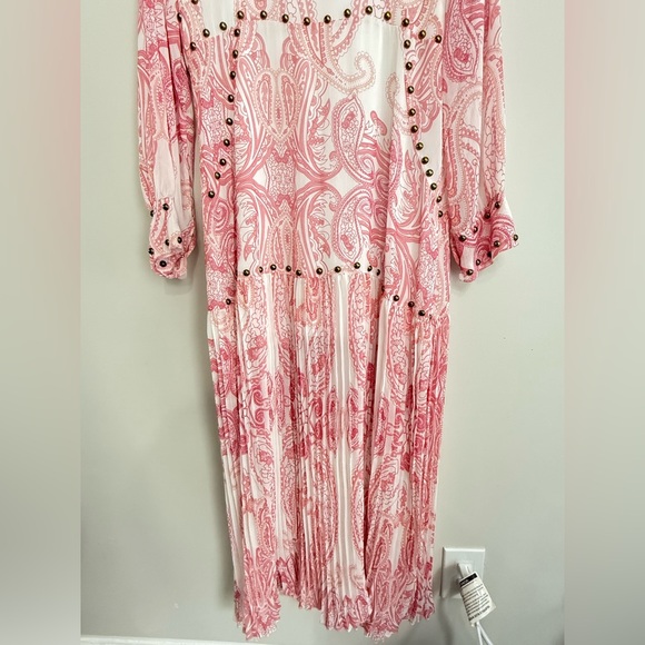 Elegant Pink Paisley Maxi Dress Size XXL - Picture 3 of 11